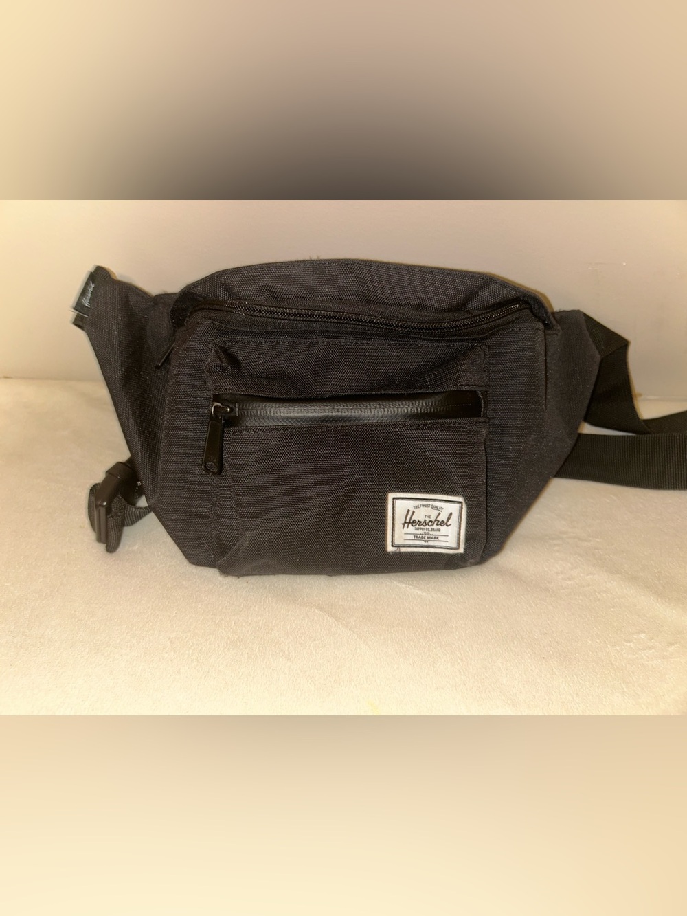 Herschel Supply Company Black Waist Pack with Front Zip Pocket